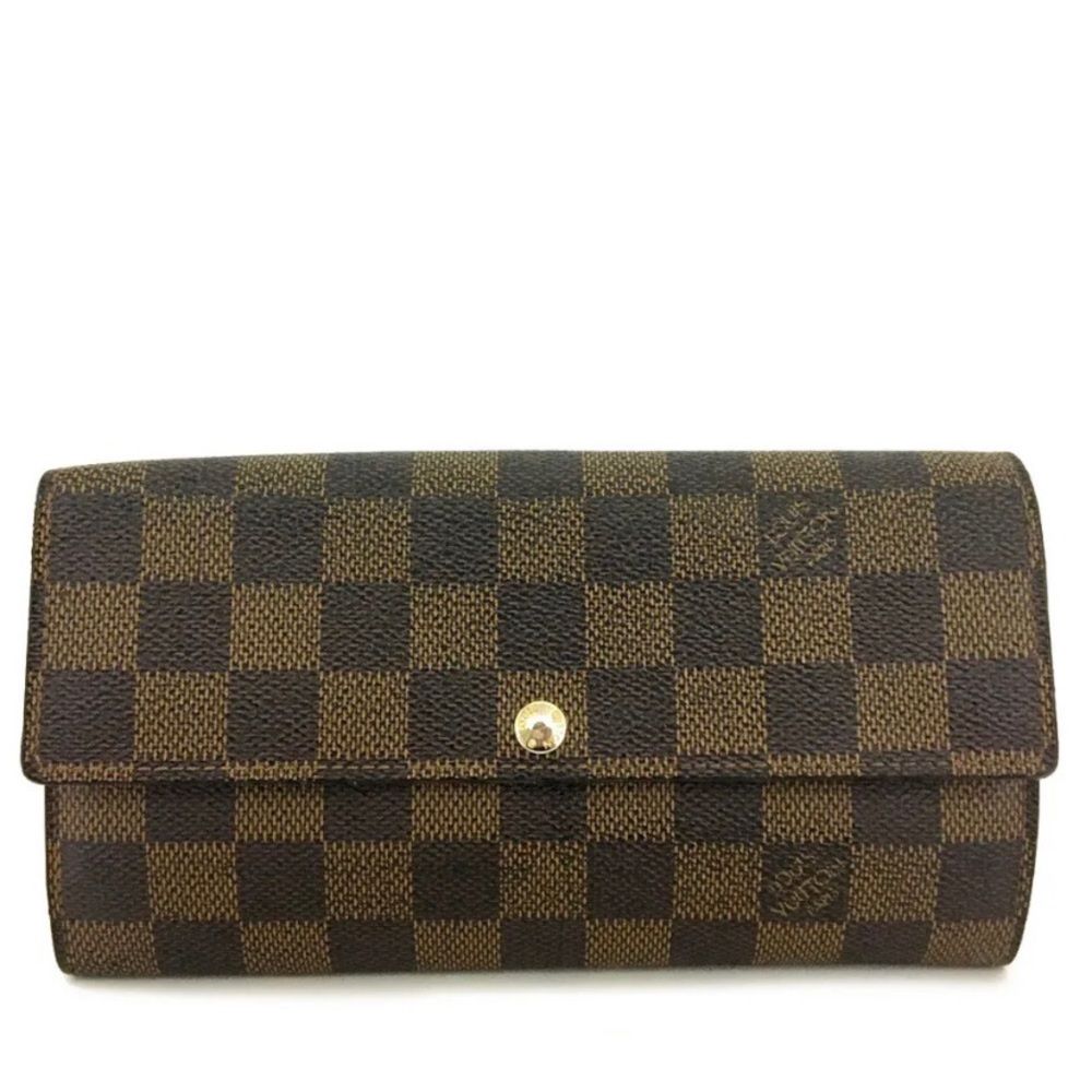Louis Vuitton Damier Porte Feuille Sarah Long Bifold Wallet